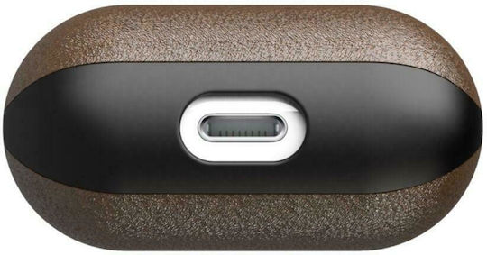Nomad Rugged Case Leather in Brown color for Apple AirPods 1 / AirPods 2