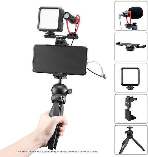 Ulanzi Ulanzi Phone Vlogging Super Extension Handy-Stative Griff Outfit 3 mit Aufhelllicht Schwarz