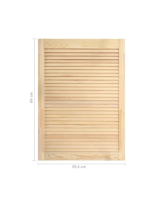 vidaXL Rectangular Bookcase Door made of Solid Wood Pine 69x39.4cm 151124 1pcs