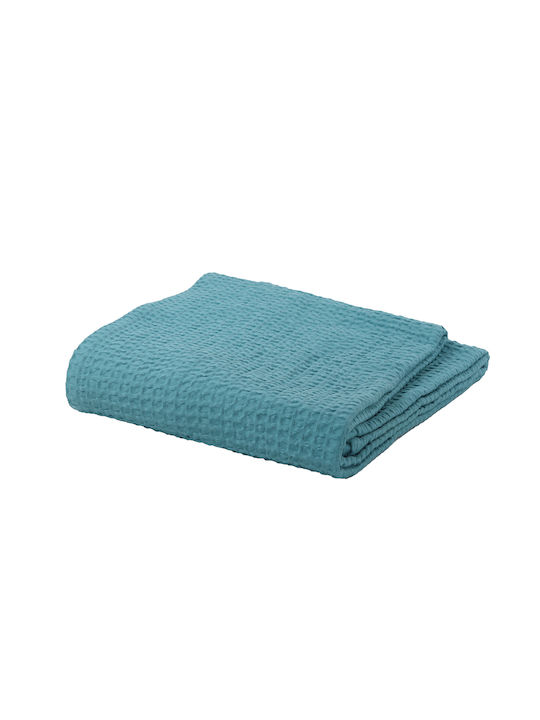 Nef-Nef Homeware New Golf Blanket Pique Queen 220x240cm. 023429 Dusty Aqua