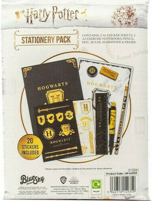 Blue Sky Studios Kids Stationery Set with Pencil, Eraser, Notepad, Pen and Ruler