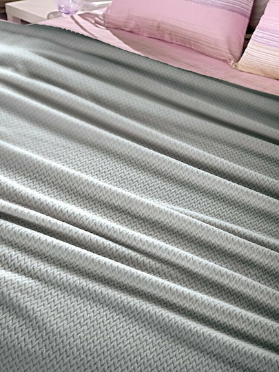 Guy Laroche Rombus Fleece Blanket Double 220x240cm Silver