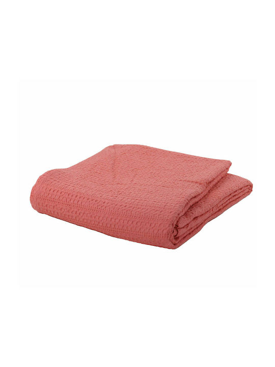 Nef-Nef Homeware Cool Blanket Pique Single 160x240cm. 027989 1155 Coral