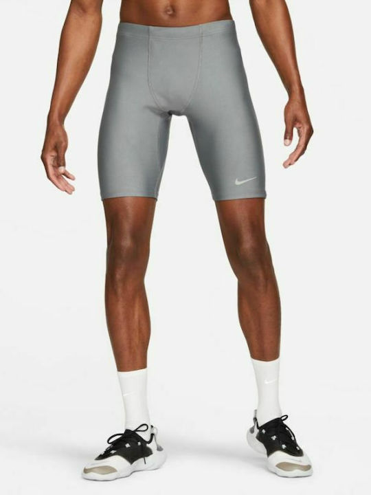 Nike Fast Ανδρικό Αθλητικό Κολάν Κοντό Γκρι