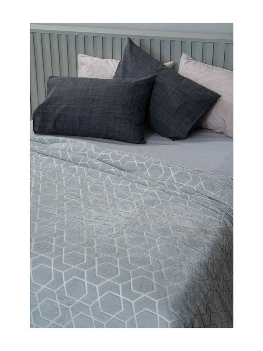 Palamaiki Dune Velvet Blanket Double Bed 220x240cm Gray