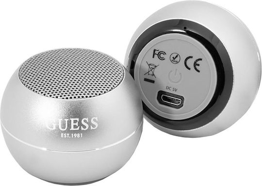 Guess Ηχείο Bluetooth 3W με Διάρκεια Μπαταρίας έως 4 ώρες Ασημί GUWSALGEG