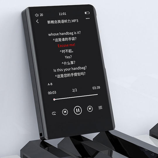 Ruizu Η9 MP3 Player (16GB) με IPS Οθόνη Αφής 3.8" Μαύρο
