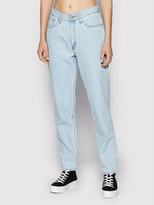 80s Mom High Waist Women's Jean Trousers in Mom Fit Light Stonewash