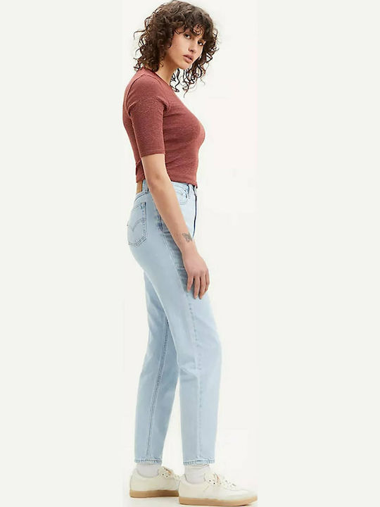 80s Mom High Waist Women's Jean Trousers in Mom Fit Light Stonewash