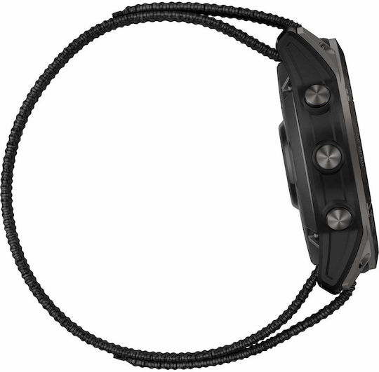 Garmin Enduro 2 Solar Titanium 51mm Αδιάβροχο Smartwatch με Παλμογράφο (Grey DLC Titanium with UltraFit Nylon Strap)