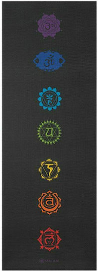 Gaiam Chakra Yoga/Pilates Mat Black (173x61x0.6cm)