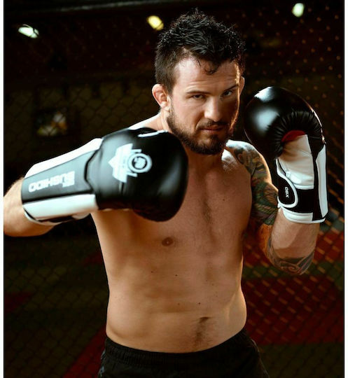 DBX Bushido ActivClima B Boxing Gloves made of Synthetic Leather for Match White 10 oz