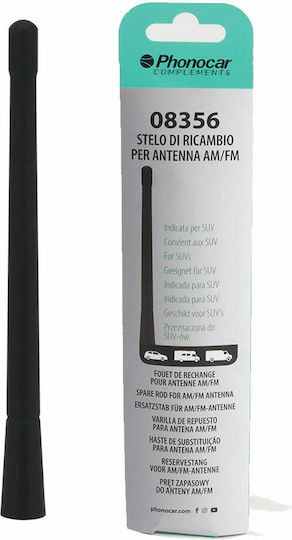 Phonocar Car Antenna Roof Threaded for SUV for Radio in Black Color
