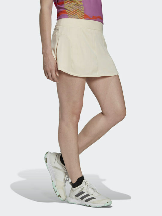 adidas HP0722 Women's Beige Tennis Skirt
