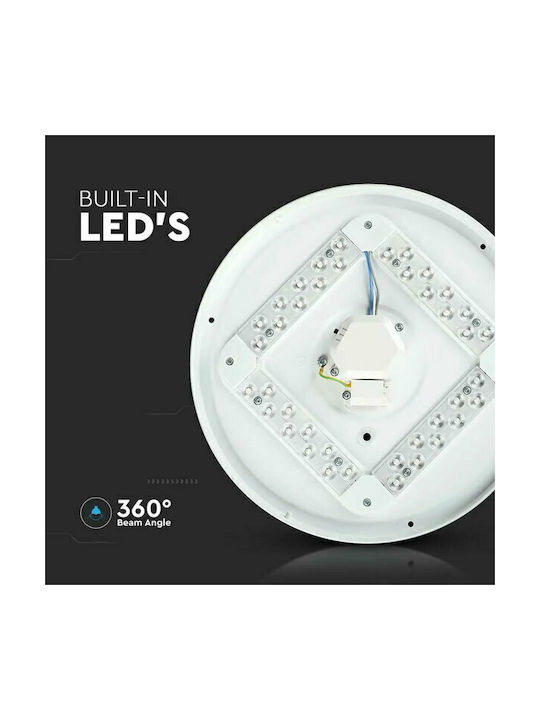 V-TAC Ceiling Mount Light 31cm White with Integrated LED