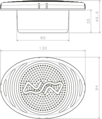 Nuova Rade Flush Electric Horn 74305