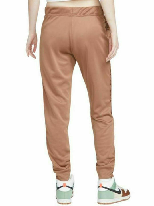 Nike Pantaloni de trening pentru femei cu cauciuc Maro