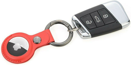 Troika KR21-20 RD Калъф за ключодържател Изкуствена кожа за AirTag в Червен цвят