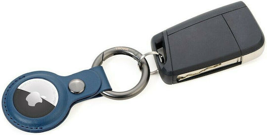Troika KR21-20 RD Keychain Case Artifcial Leather for AirTag Dark Blue