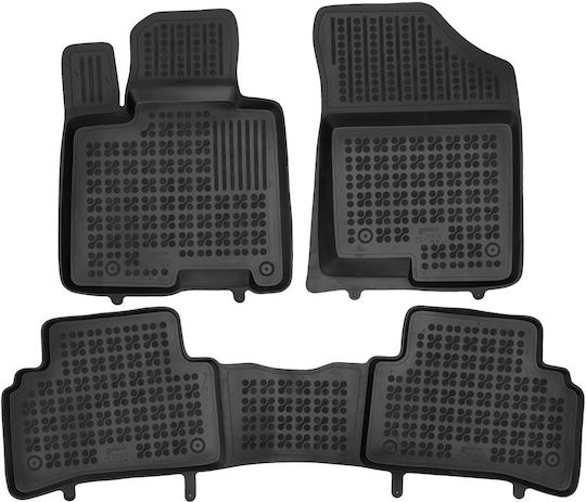 Rezaw Plast Set of Front and Rear Mats 3pcs Tray Type for Hyundai Tucson 2018-2020 Black