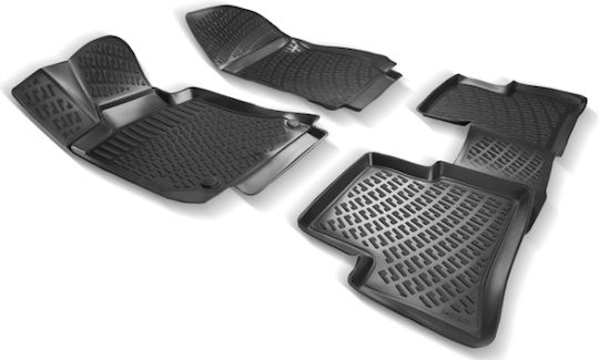 Rizline Set of Front and Rear Mats 4pcs Tray Type for Toyota Avensis Black