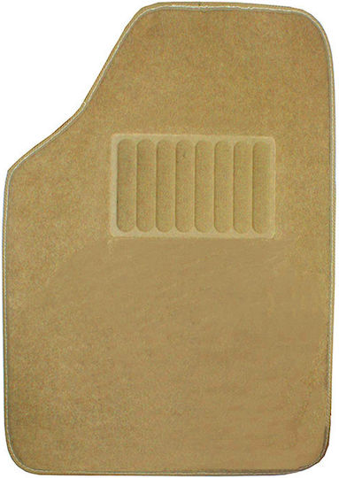 Auto Gs Satz Vorder- und Hintermatten Universal 5Stück aus Teppichboden Beige