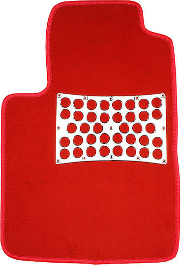 Auto Gs Set of Front and Rear Mats Universal 5pcs Red