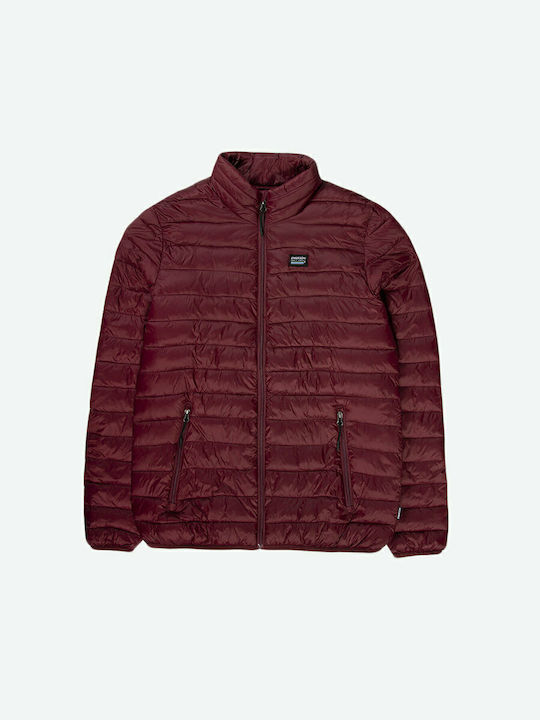 Зимно Мъжко Puffer Якето Вино