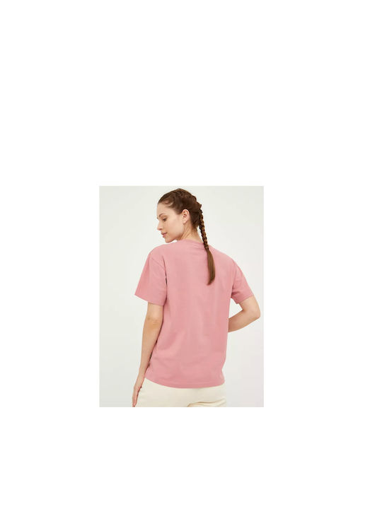 Napapijri Women's T-Shirt Pink Logo Print