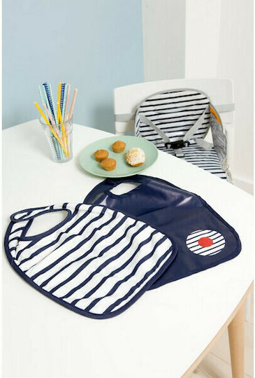 Baby to Love Σαλιάρα Υφασμάτινη με Αυτοκόλλητο Stripes Blue 2τμχ