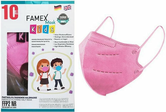 Famex Disposable Protective Mask FFP2 NR Kids Pink 1200pcs