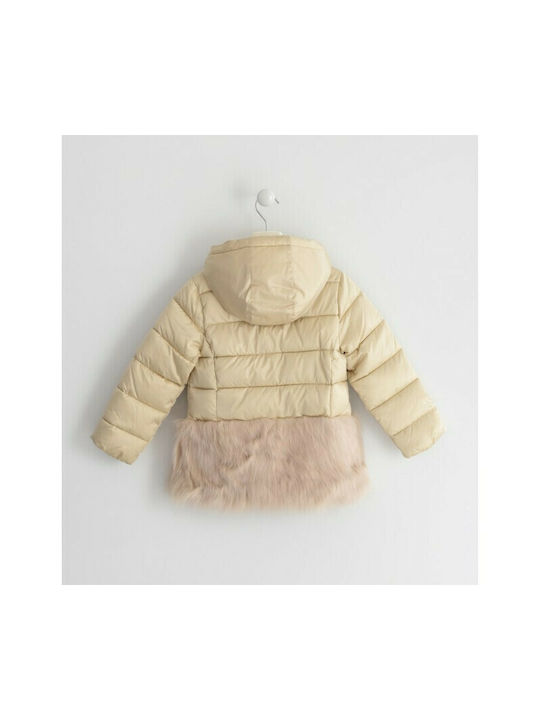 SARABANDA 0.K46600 GOLD BEIGE JACKET WITH FUR