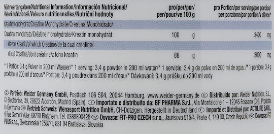 Weider Pure Creatine 600gr