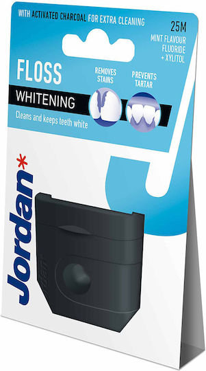 Jordan Floss Whitening Οδοντικό Νήμα με Γεύση Μέντα 25m