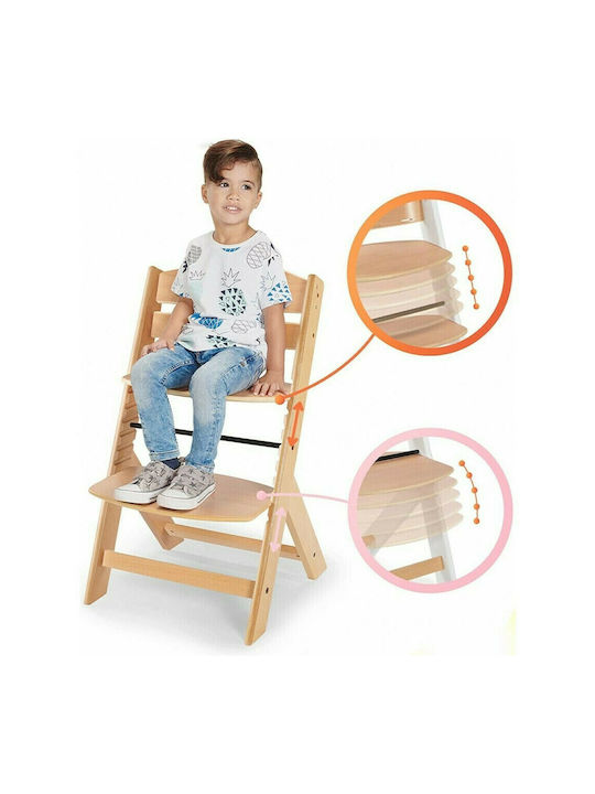 Kinderkraft Enock Столче За Хранене 2 В 1 С Регулируема Височина Natural