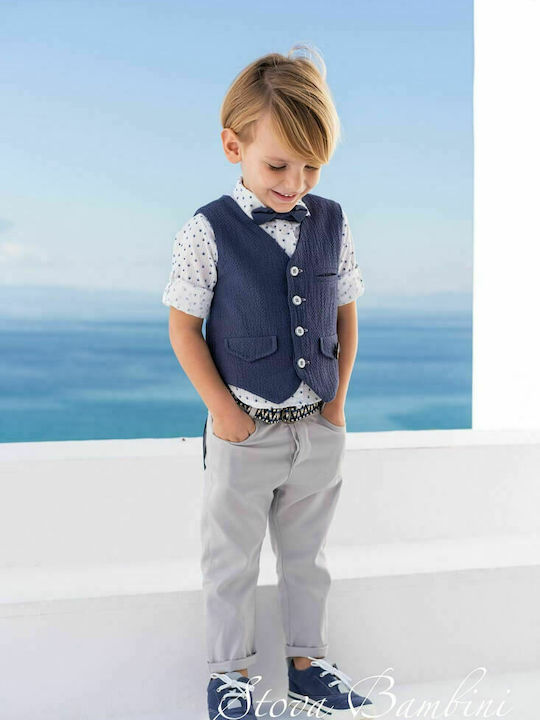 Stova Bambini Βαπτιστικό Κοστούμι Μπλε 6τμχ Stova Bambini Βαπτιστικό Κοστούμι Μπλε 6τμχ
