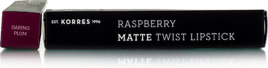 Korres Raspberry Twist Long Lasting Pencil Lipstick Matte Daring Plum 2.5gr