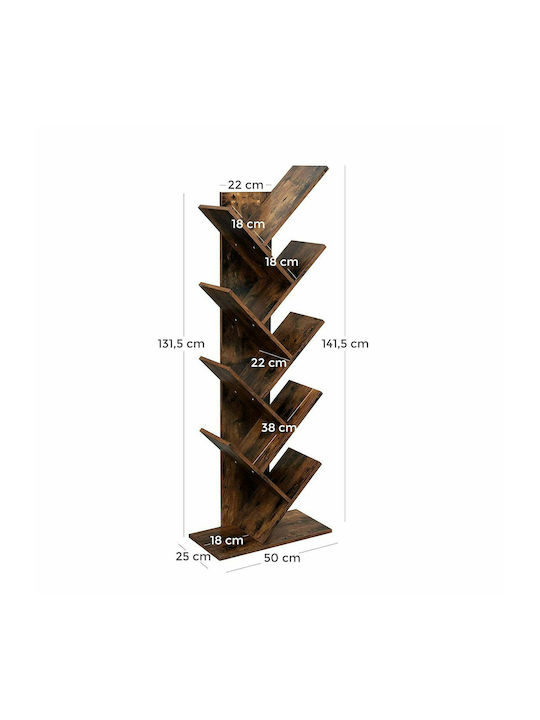 Βιβλιοθήκη Καφέ 50x25x141.5εκ.