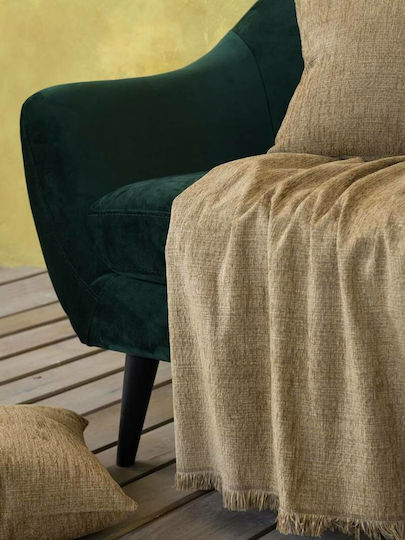 Nima Estera Ριχτάρι Τριθέσιου Καναπέ Chenille 180x300εκ. Mustard Beige