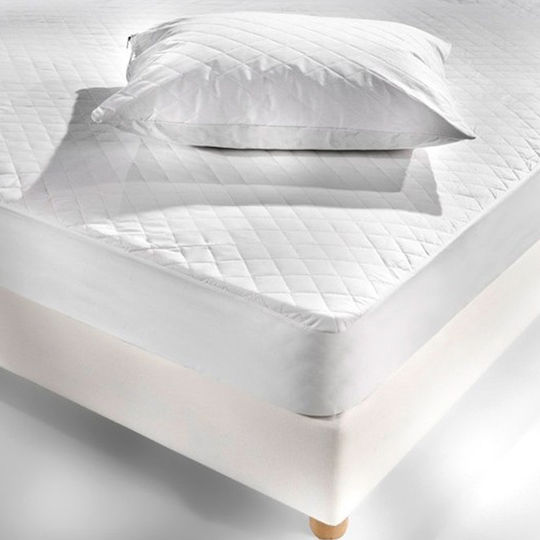 La Luna Luxurious Schutzkissenbezug-Set Gesteppt Weiß 50x70cm.
