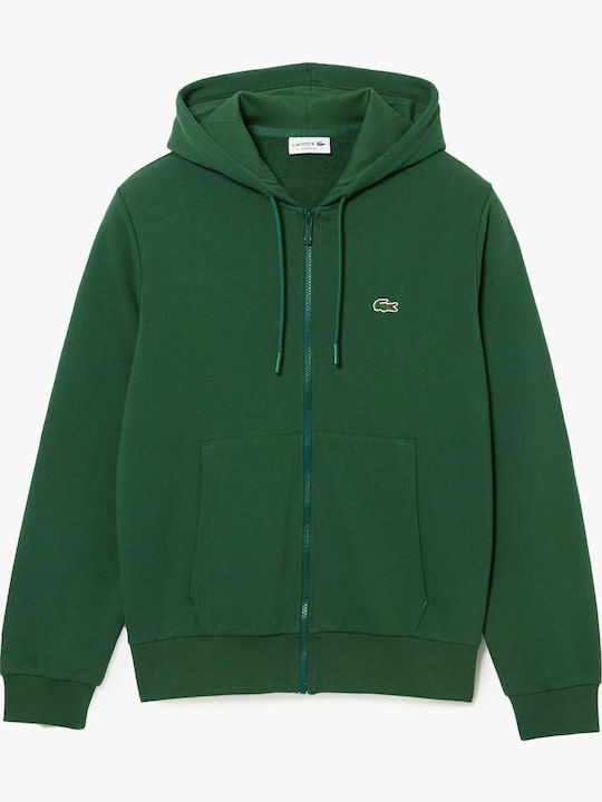 Green Hoodie Cardigan