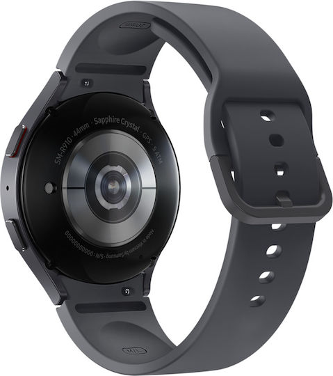 Samsung Galaxy Watch5 Aluminium 44mm Αδιάβροχο με Παλμογράφο (Graphite)