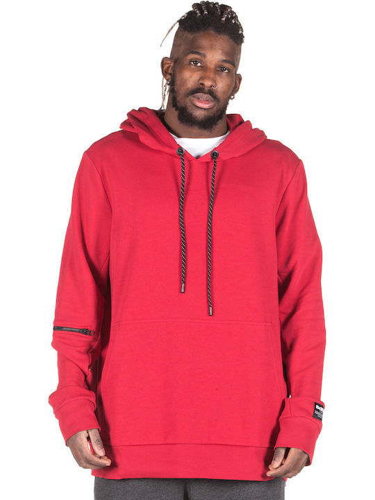 Sweatshirt with Hood Burgundy