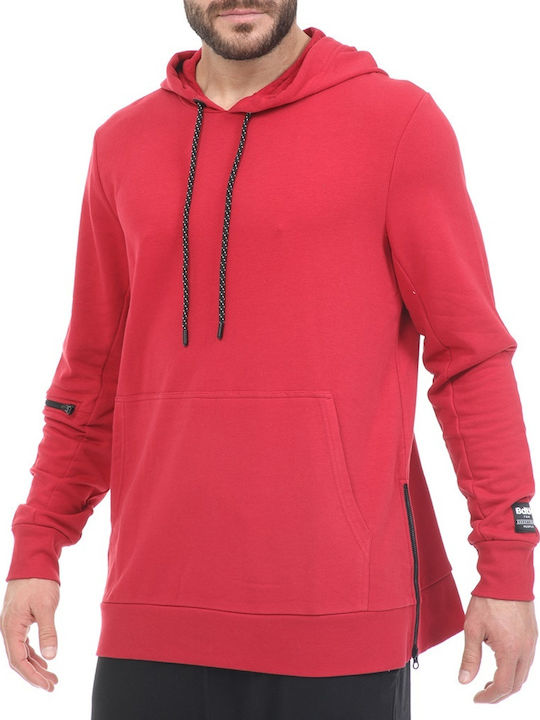 Sweatshirt with Hood Burgundy