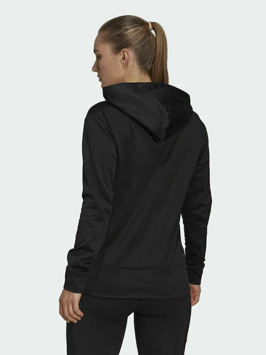 Adidas Aeroready Women's Hooded Fleece Sweatshirt Black