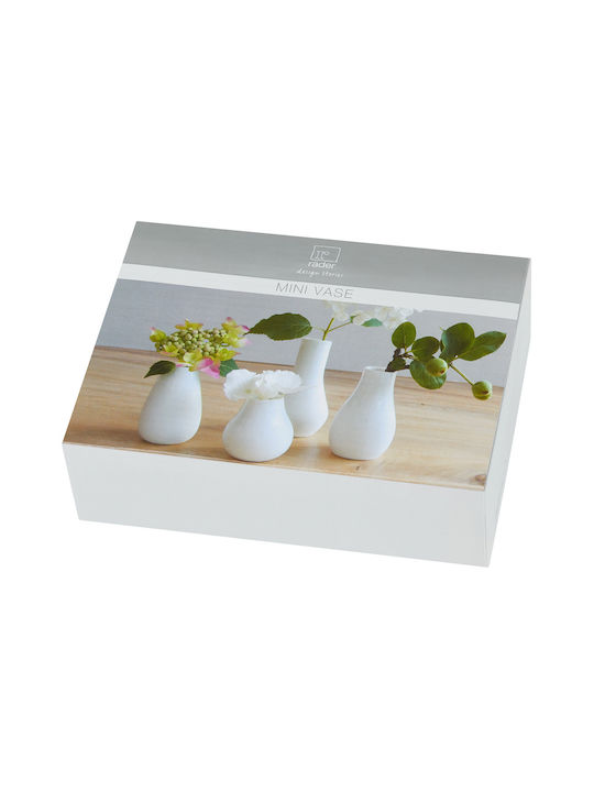 Raeder Διακοσμητικό Βάζο Porzellan White 4cm 4Stück
