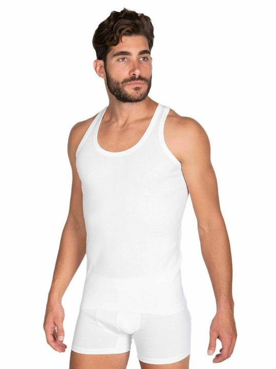 Men's Sleeveless Undershirt White