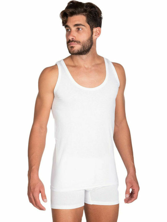 Men's Sleeveless Undershirt White