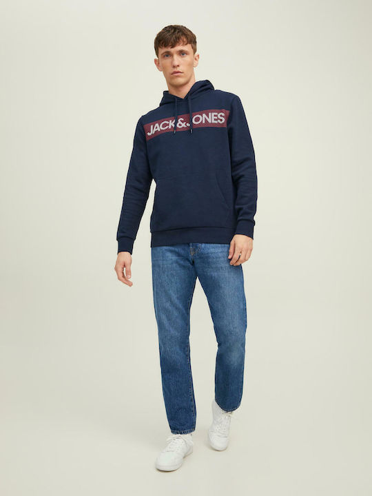 Суитшърт с Качулка Navy Blazer / Burgundy