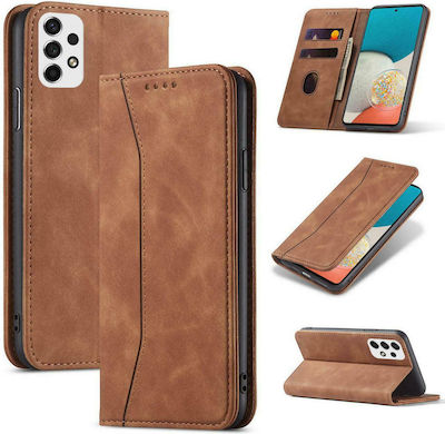 Hurtel Magnet Fancy Synthetic Leather Wallet Brown (Galaxy A53)